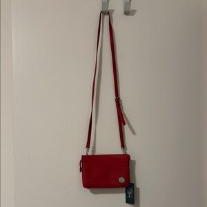 Vince Camuto Red Leather Crossbody Bag